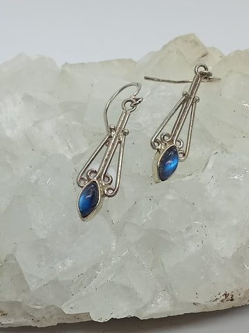 Blue Moonstone Earrings