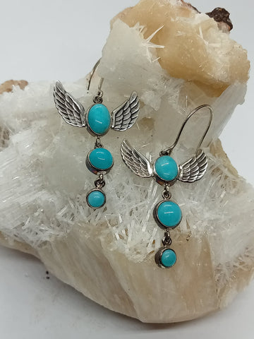 Amazonite Wing Earrings