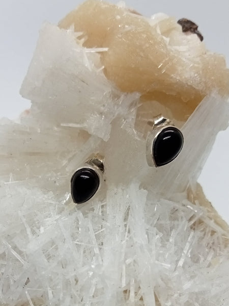 Black Obsidian Tear Drop Earrings