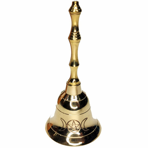 ALTAR BELL - Triple Moon Pentacle Gold