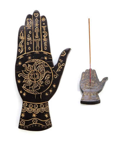 Palmistry Hand Incense Holder Gold