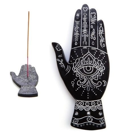 Palmistry Hand Incense Holder Silver