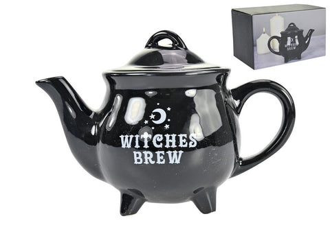Black Cauldron Design Tea Pot with Lid in Gift Box