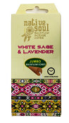 White sage and lavender backflow incense cones