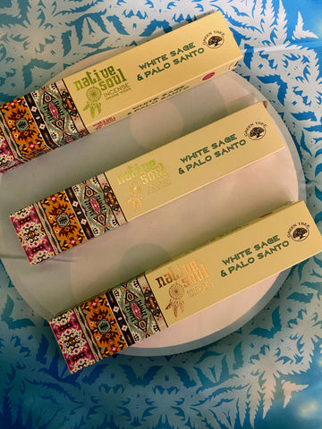 White sage and Palo Santo incense