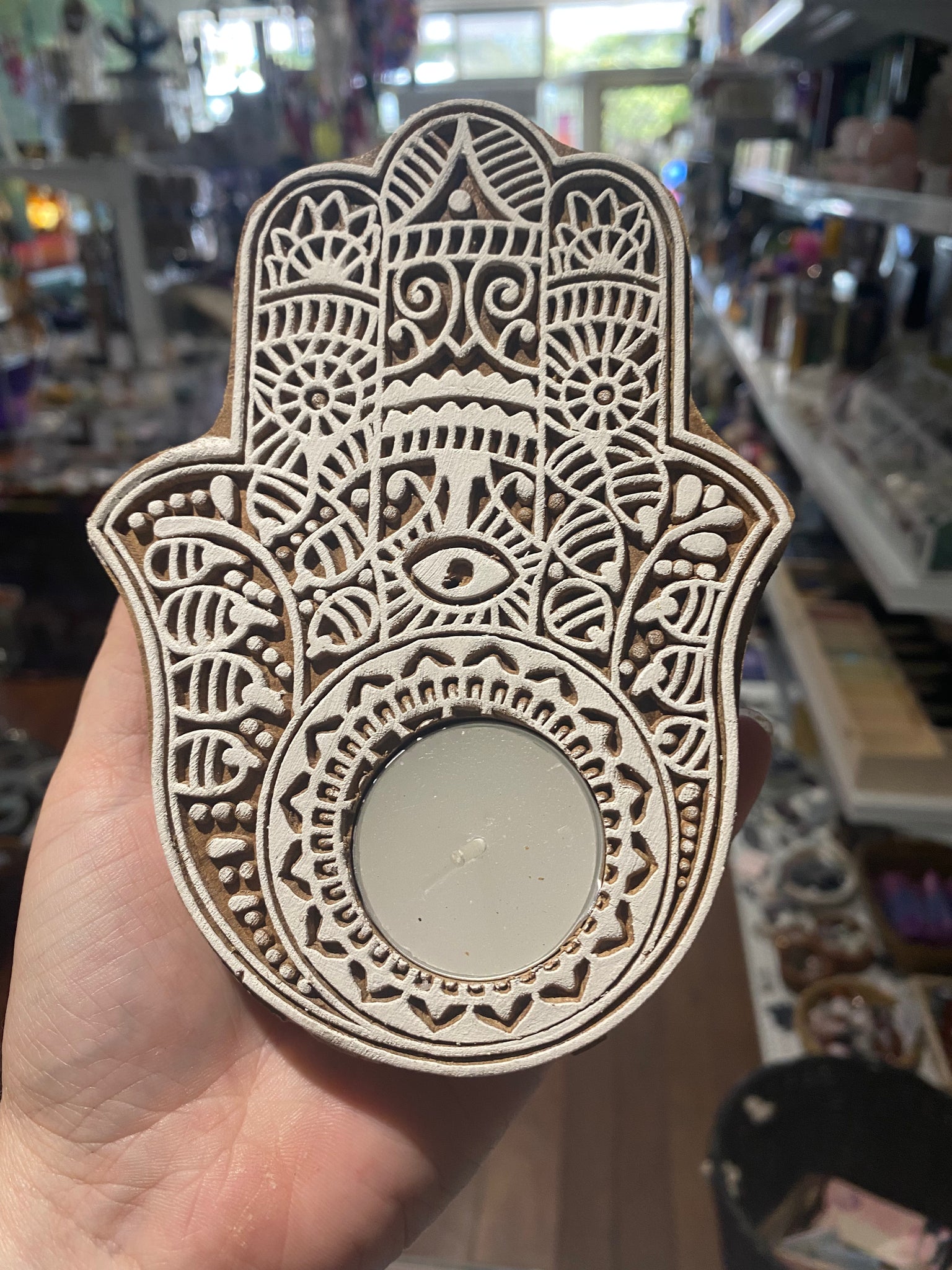 Hamsa incense/Tealight holder