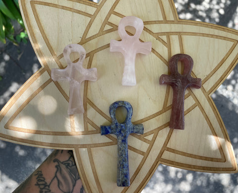Crystal Ankh Carving