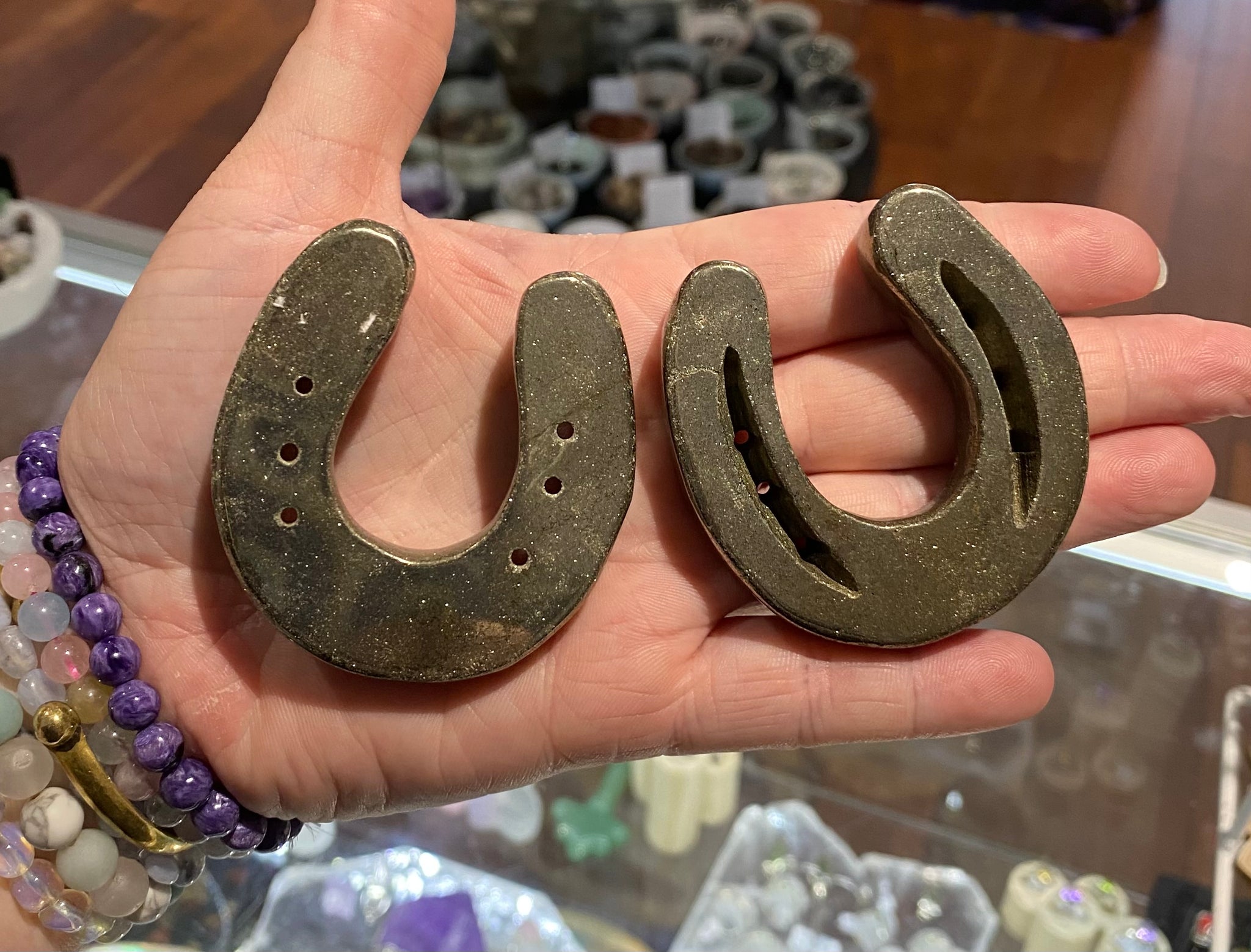 Pyrite lucky horse shoe