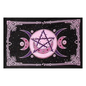 Pink Triple Moon Tapestry