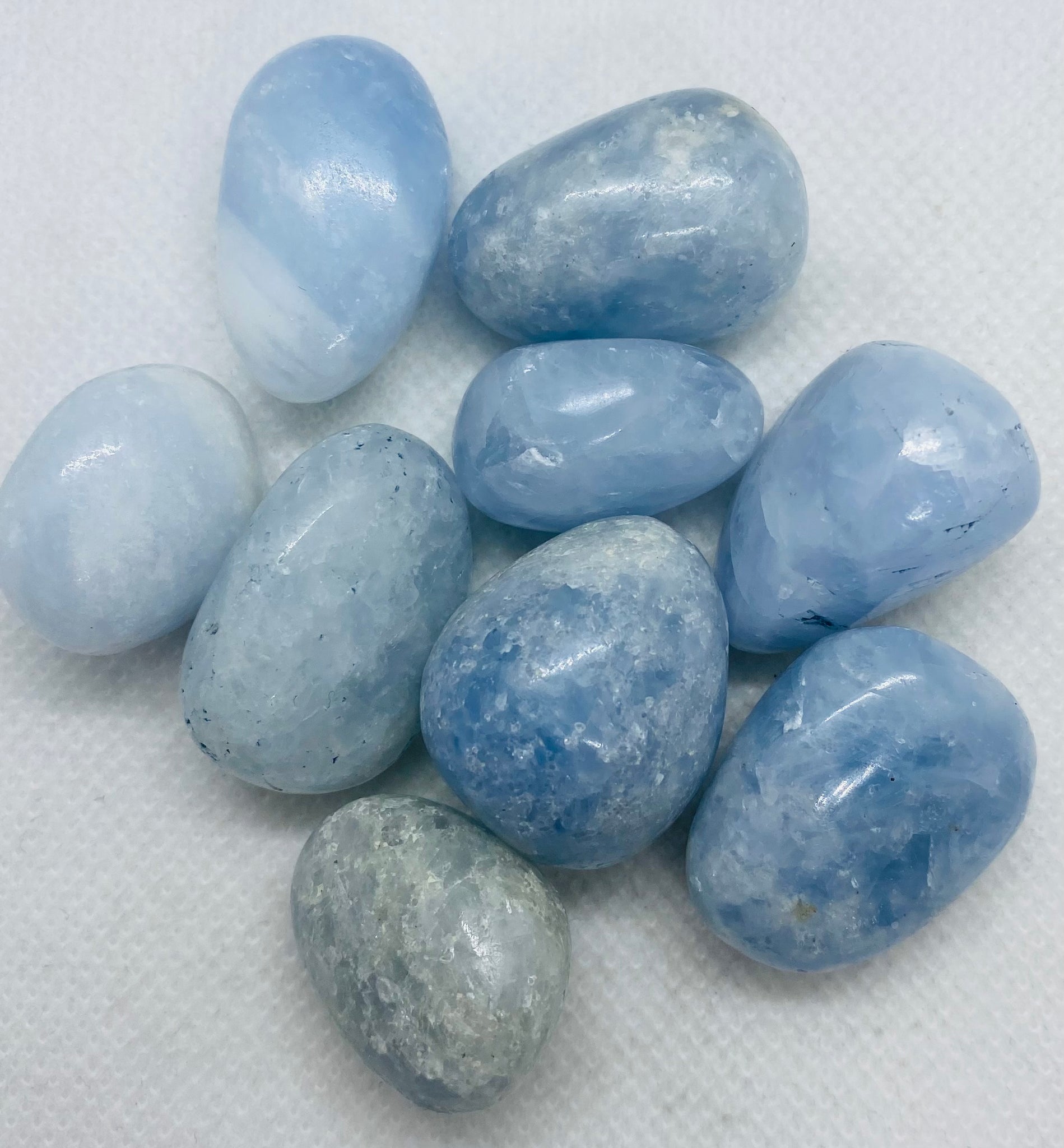 Blue Calcite Tumbled