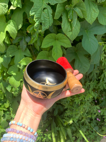 Brass Triple Moon Singing Bowl