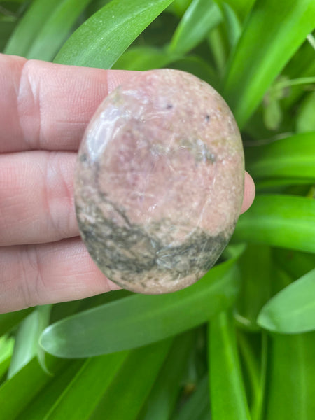 Rhodonite Palm Stone