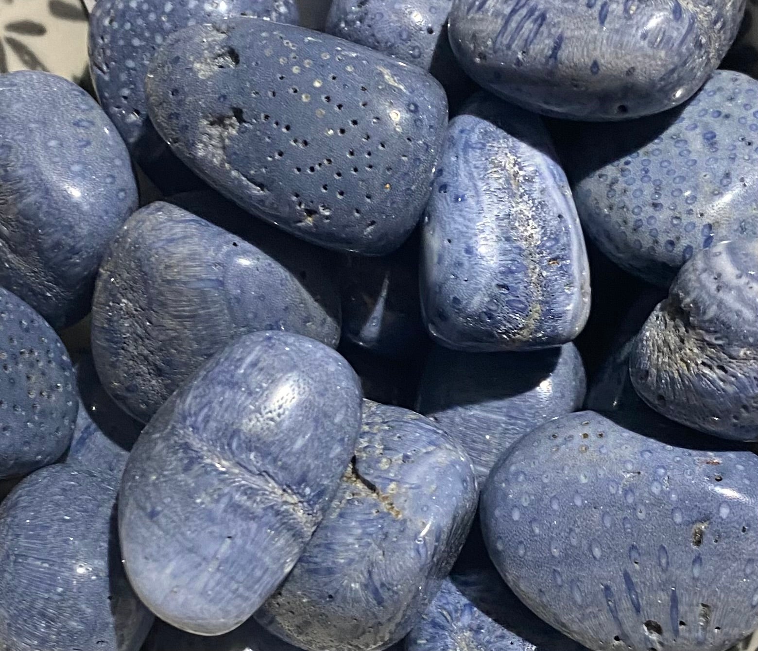 Blue Coral Tumbled