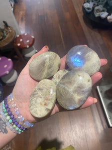 Natural Moonstone Palm Stone