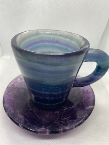 Rainbow Fluorite Tea Cup #12