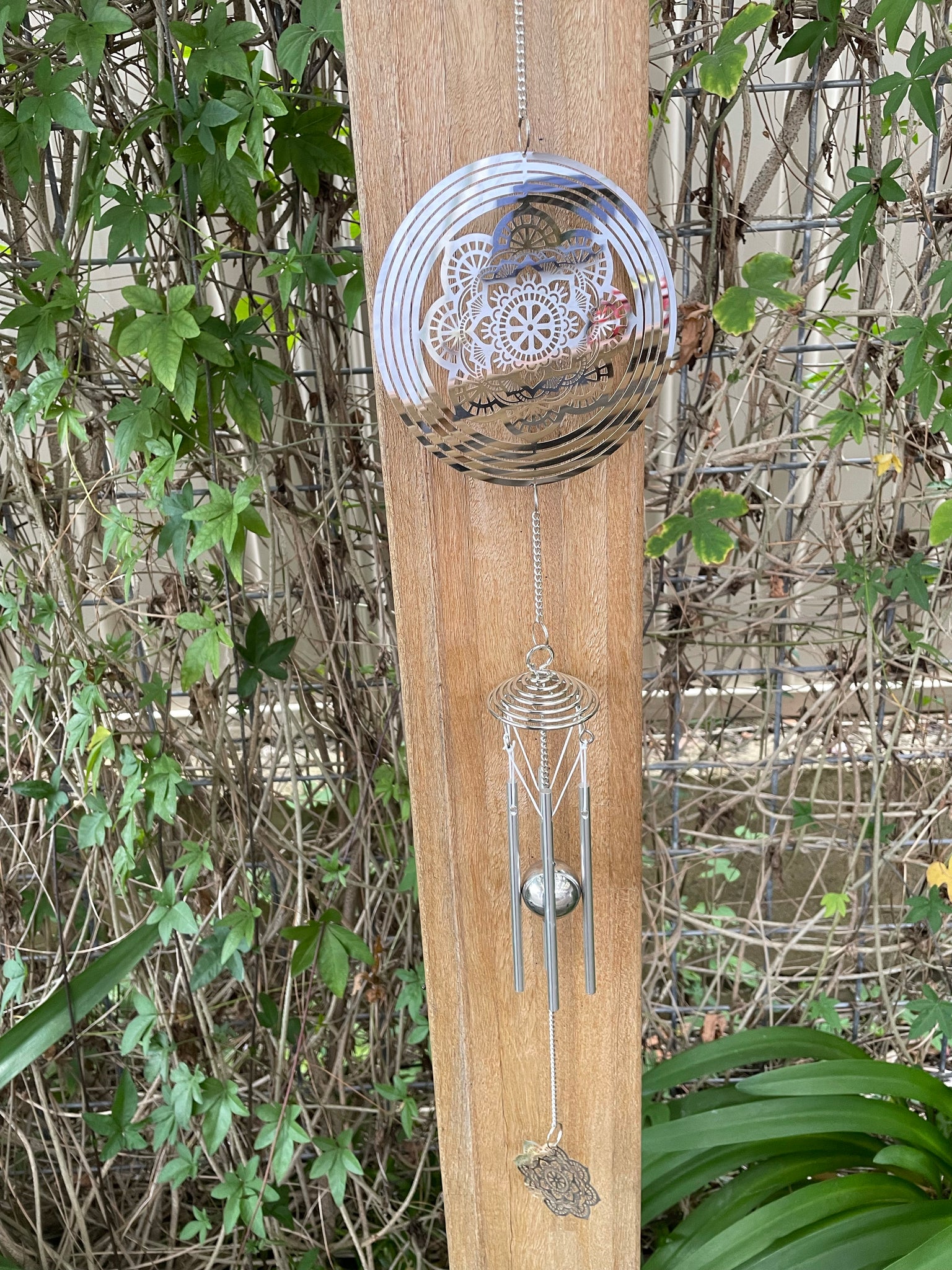 METAL MANDALA SPINNER WIND CHIME