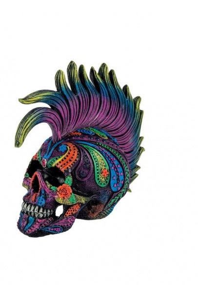 Skull with Rainbow Mowhawk