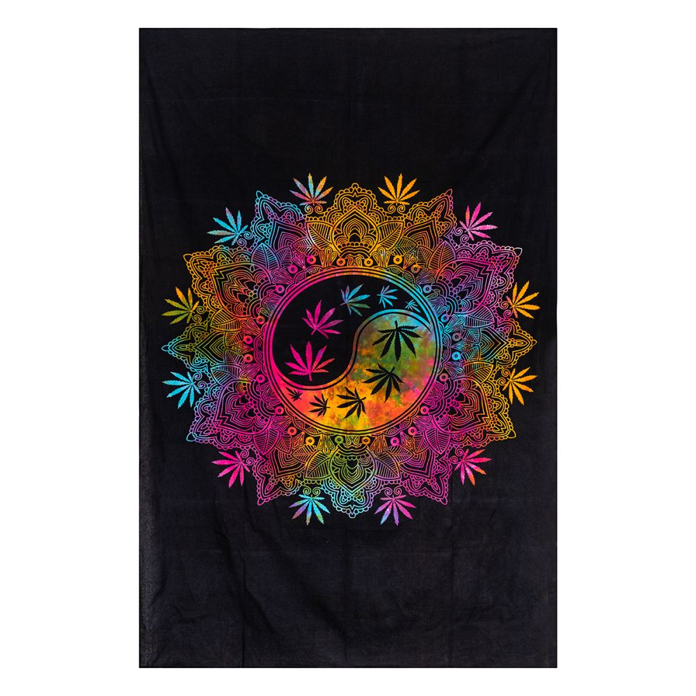 Ying Yang Hemp Tie Dye Tapestry