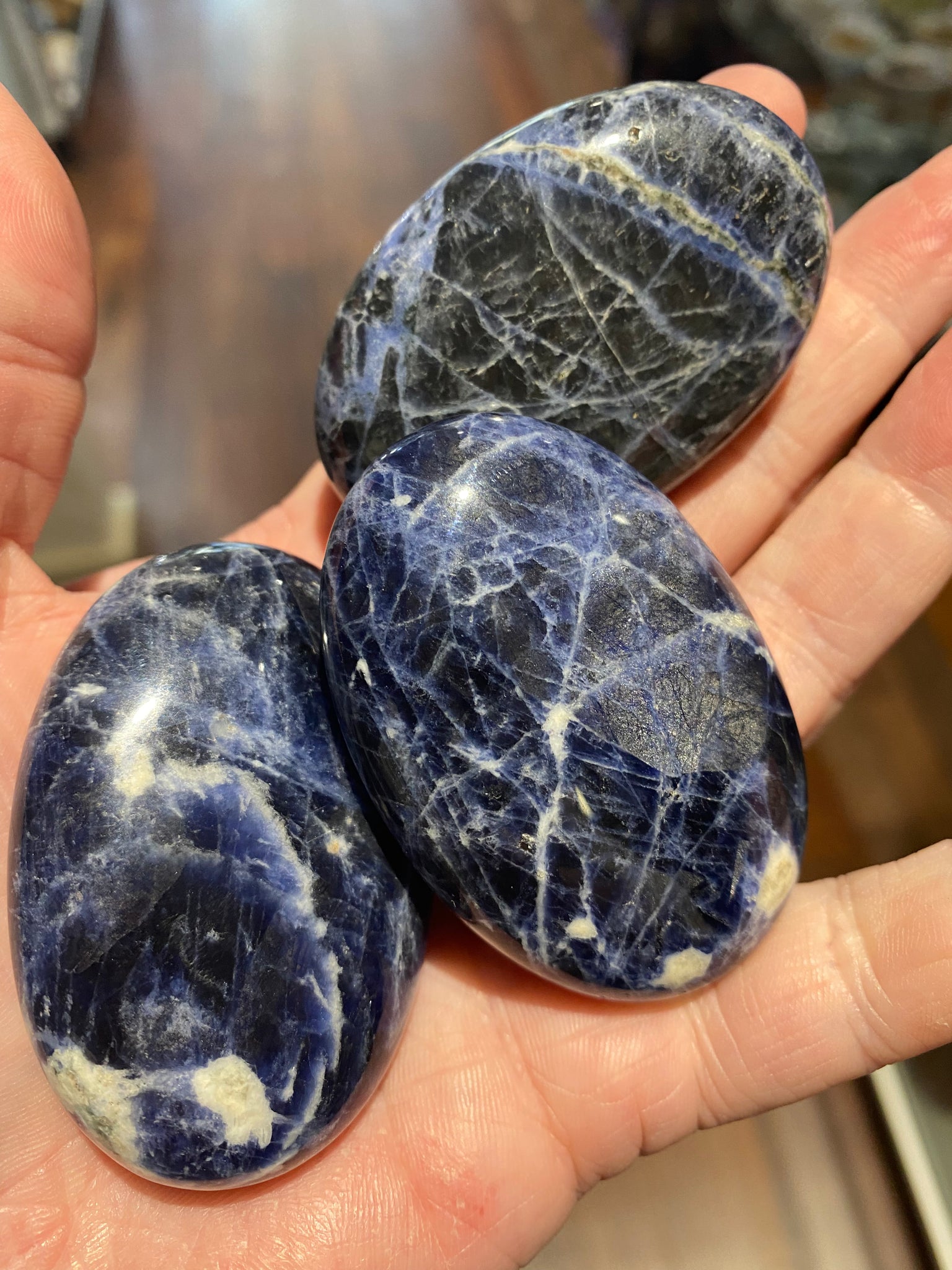 Sodalite Palm Stone
