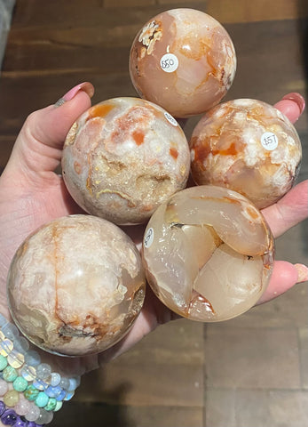 Flower Agate Sphere