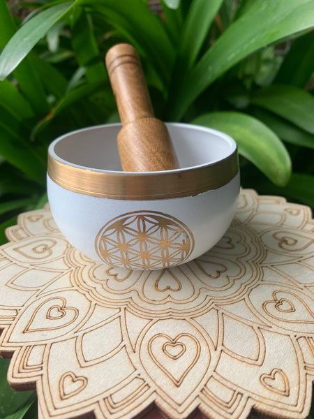 Mini Singing Bowl - White