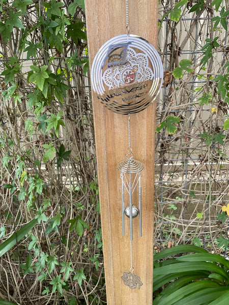 METAL MANDALA SPINNER WIND CHIME