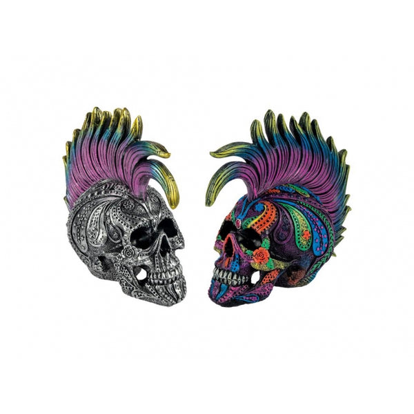 Skull with Rainbow Mowhawk