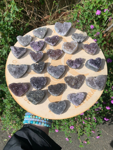 Amethyst Druzy Heart