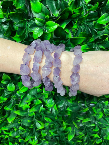 Raw Amethyst Chunk Bracelet