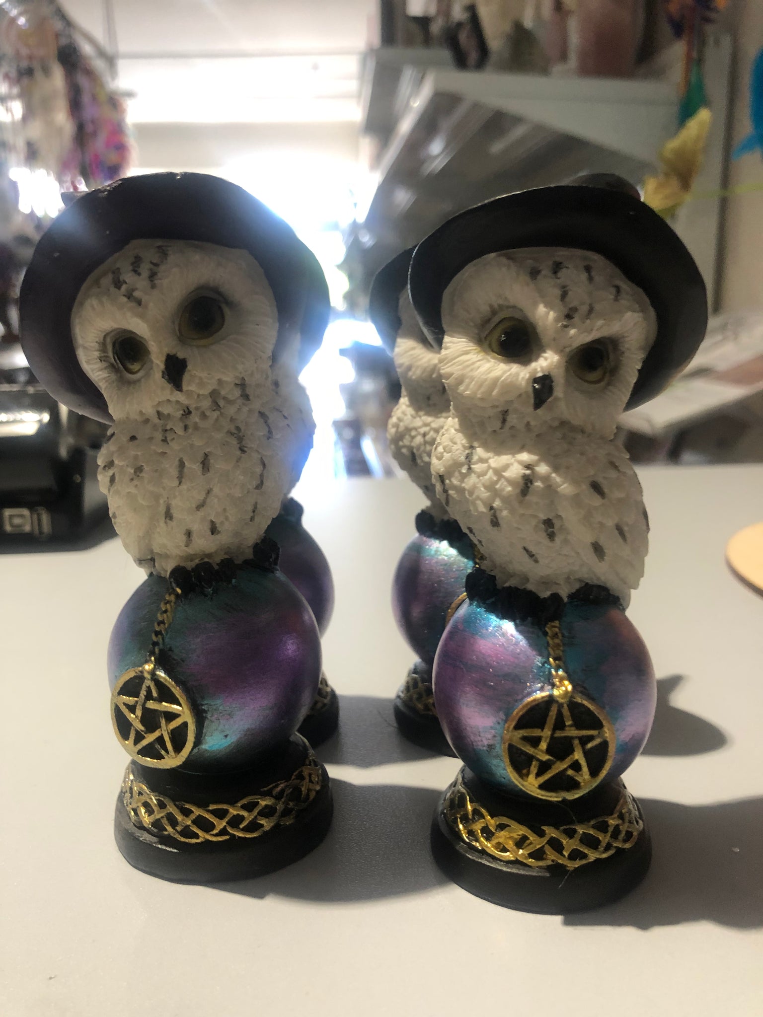 Witch owl and Celtic sphere