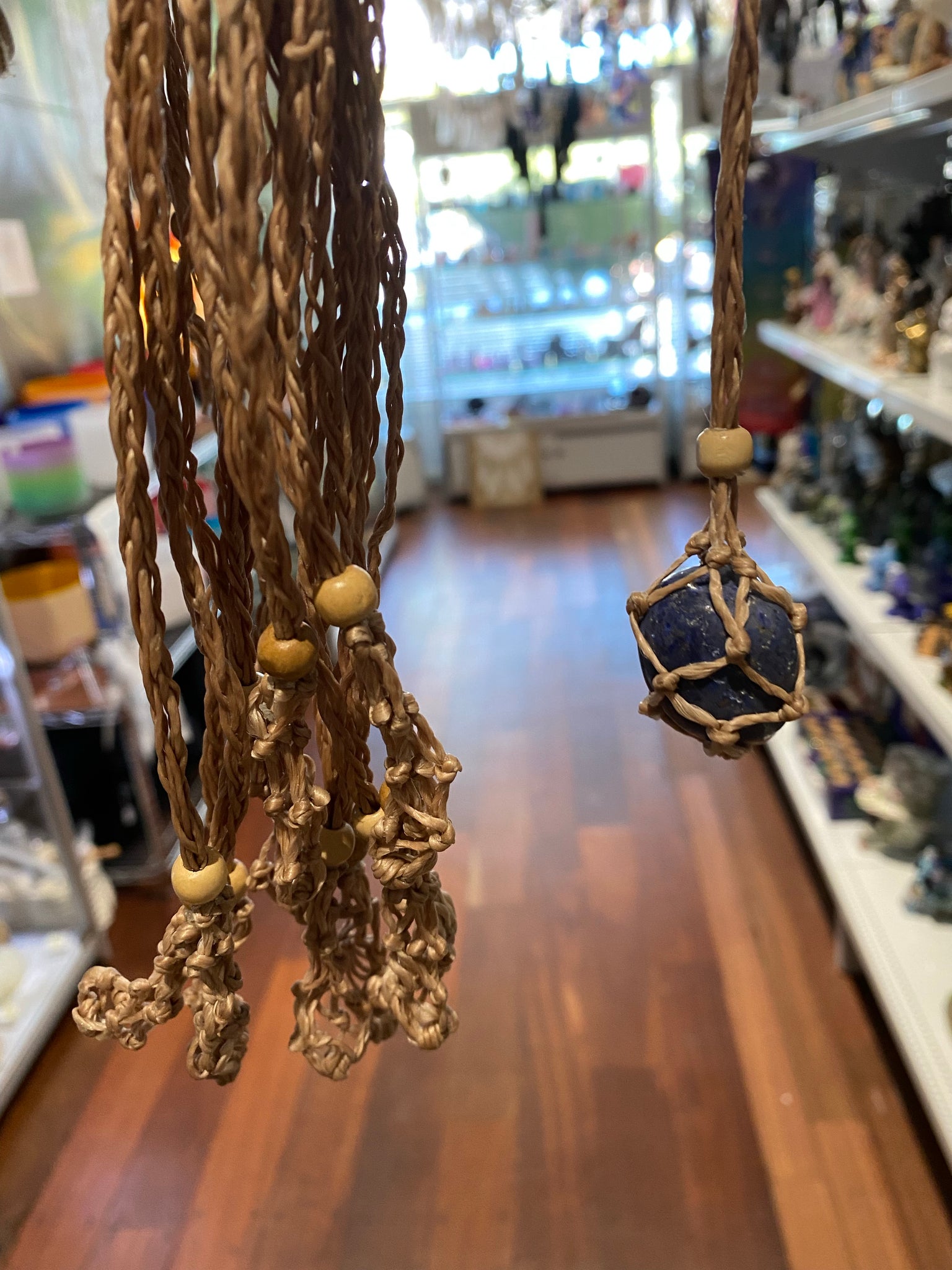 Light Brown Macrame stone Holders