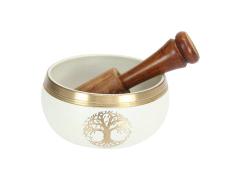 Tree Of Life White Singing Bowl