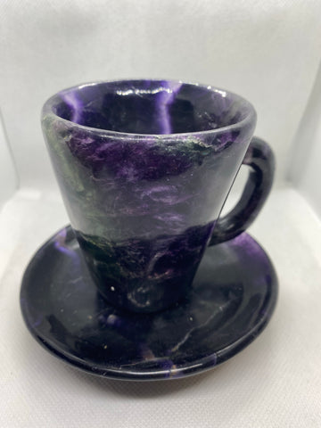 Rainbow Fluorite Tea Cup #16