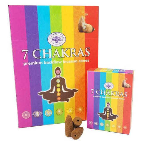 7 Chakras Back flow Incense Cones