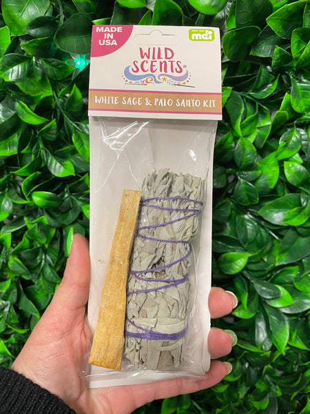 White Sage & Palo Santo Smudging Kit