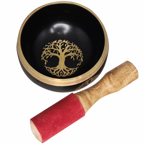 Singing Bowl Black - Tree of life
