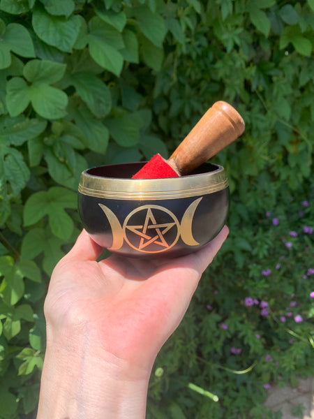 Brass Triple Moon Singing Bowl
