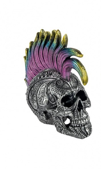 Skull with Rainbow Mowhawk