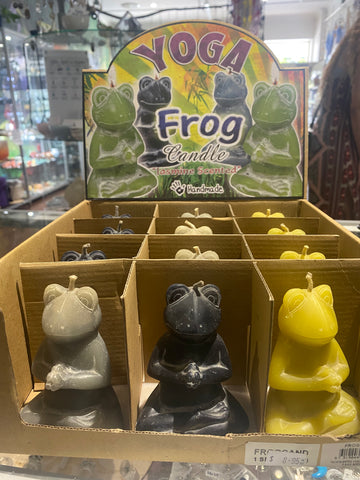 Yoga frog candles